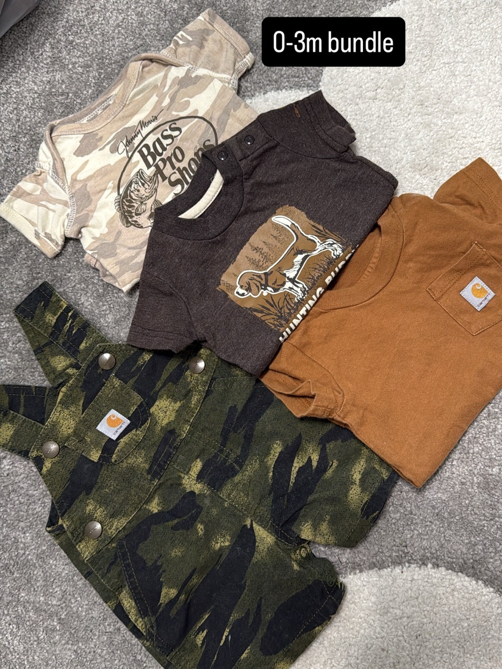 Carhartt Baby Outfit Set in Camo, Brown, Rust